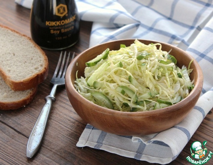 Рецепт: Салат из капусты с огурцами