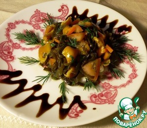 Рецепт Салат с морской капустой и грибами