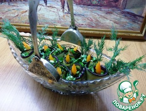 Рецепт Рулетики из баклажанов с зеленью