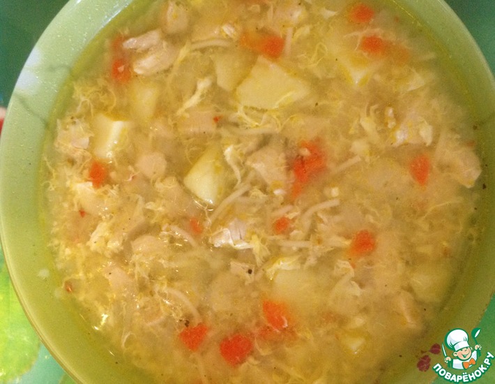 Рецепт: Суп с куриным филе Светленький