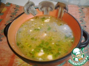Рецепт Грибной суп-крем с плавленным сыром