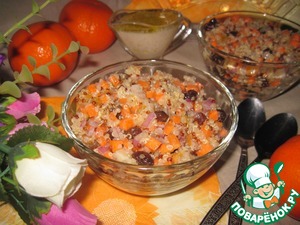Рецепт Салат из киноа, моркови и сухофруктов