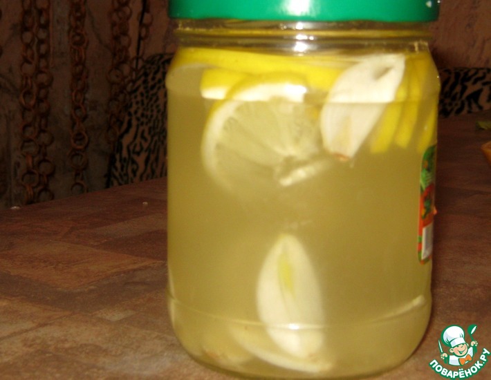Рецепт: Лимонно-чесночный настой Антигрипп