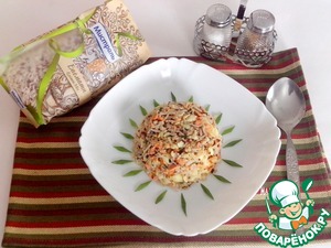 Рецепт Жареный рис с кетой
