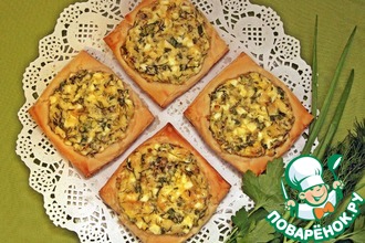 Рецепт: Ленивые пирожки со свежей зеленью