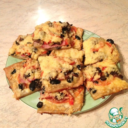 "Тесто для тонкой пиццы "Как Пицца Хат"