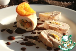 Рецепт Куриные грудки с рисом и мандаринами конфи в какао-соусе