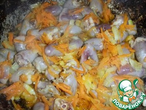 Куриные сердечки с макаронами - пошаговый рецепт с фото на Повар.ру
