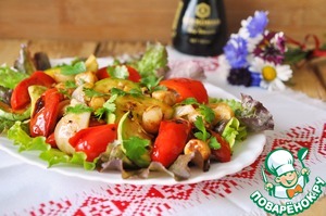 Рецепт Салат-гриль с гребешком и овощами