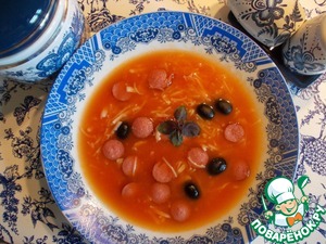 Рецепт Томатный суп с копченостями