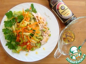 Салат с листовым салатом и курицей: пошаговый рецепт с фото
