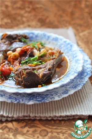 Рецепт Марокканское рагу из баранины, нута и овощей