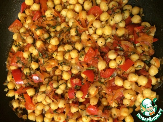 Нут тушеный с овощами