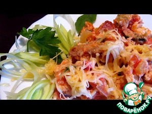 Рецепт Яичница с помидорами по-королевски