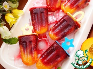 Рецепт Персиково-вишневый фруктовый лед