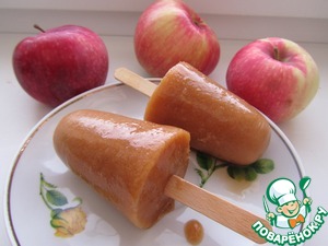 Рецепт Фруктовый лед из дыни, персика, яблока