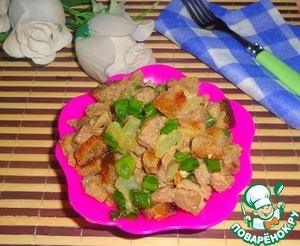 Рецепт Мясной салат с кабачками