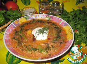 Рецепт Томатно-овощной суп с кус-кусом