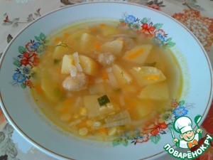 Рецепт Гороховый суп с клецками