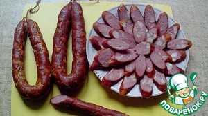 Рецепт Копченая домашняя колбаса