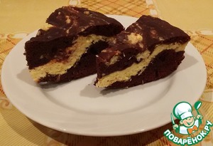 Рецепт Шоколадный пирог с творогом и кокосовой стружкой