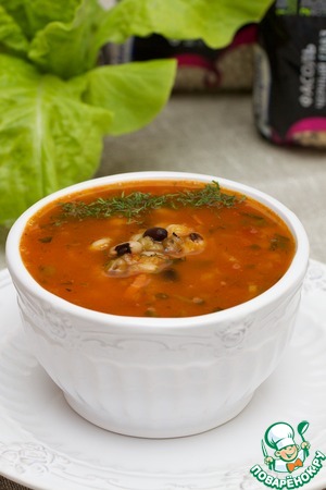 Рецепт Острый суп с фасолью