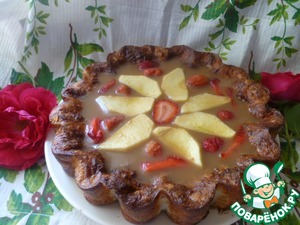 Рецепт Творожный пирог с яблочным желе "Радость диабетика"