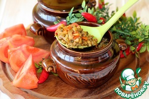 Рецепт Овощное рагу с машем, запеченное в горшочках