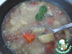 Рецепт Овощной суп с фасолью на мотив минестроне