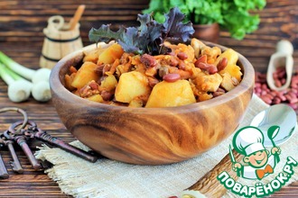 Рецепт: Овощное рагу с фасолью и курицей