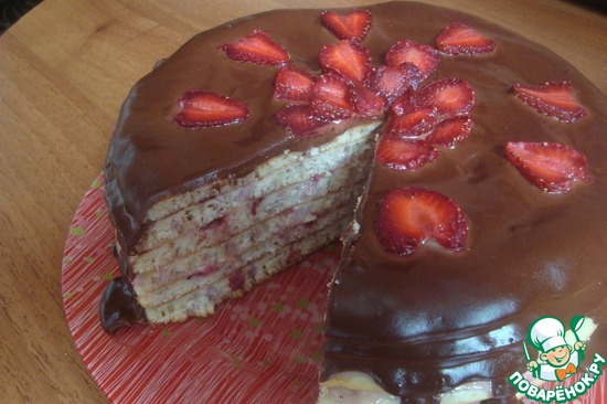 Торт из наливных коржей (на сковороде).