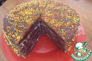 Шоколадный торт на сковороде с творогом и фруктами - Все о шоколаде