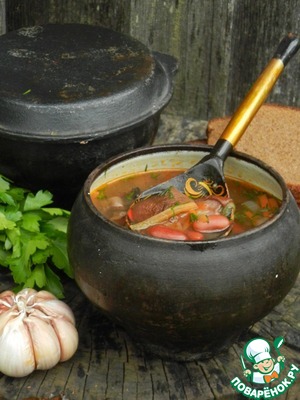 Рецепт Суп с фасолью и грибами