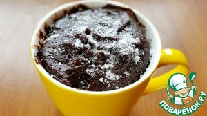 Рецепт Шоколадный кекс в микроволновке за 5 минут