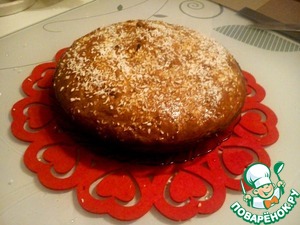 Рецепт Шоколадный пирог на кефире с кокосовой стружкой