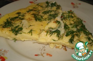 Рецепт Быстрый завтрак "Омлет с цветной капустой и сыром"