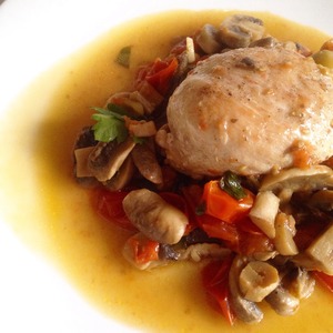Рецепт Куриная грудка с грибами и овощами "Курица Супреме"