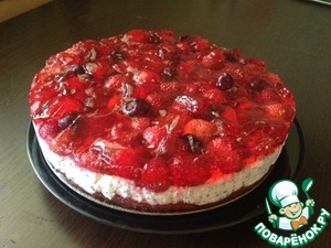 Рецепт Творожно-ягодный торт "Летнее лукошко"
