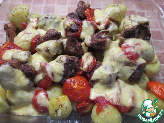 Гратен из филе свинины и овощей по рецепту barska https://www.povarenok.ru/recipes/show/93605/