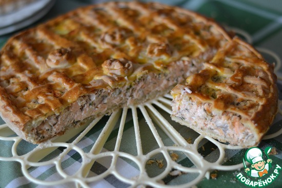 пирог с форелью и сыром