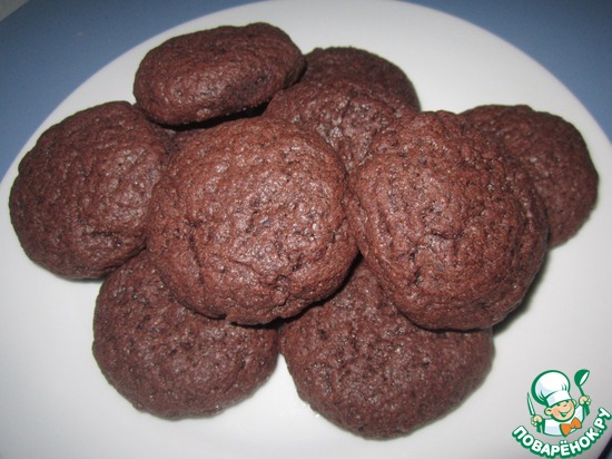 шоколадное печенье с карамелью