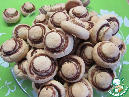 Печенье "Грибочки" по рецепту Svetlana Metaxa https://www.povarenok.ru/recipes/show/101171/