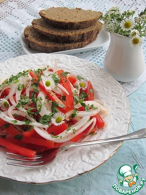 Рецепт Два закусочных салата с маринованным луком