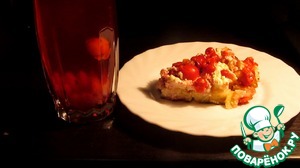 Рецепт Быстрый открытый пирог с творожно-фруктовой начинкой