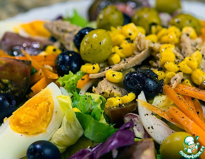 Рецепт: Средиземноморский салат