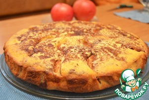 Рецепт "Полосатый" яблочный пирог