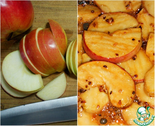 Изюм яблоки тесто. Карамелизированные яблоки с изюмом для блинов.