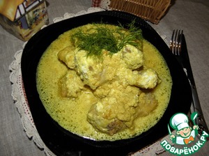 Рецепт Курица в луково-молочном соусе