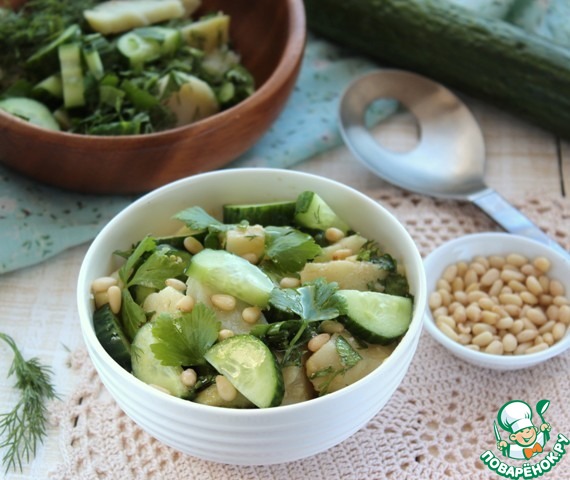 Салат из картофеля и огурцов кулинарный рецепт