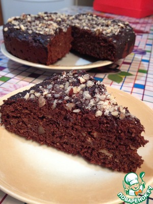 Рецепт Шоколадный пирог с финиками и орехами